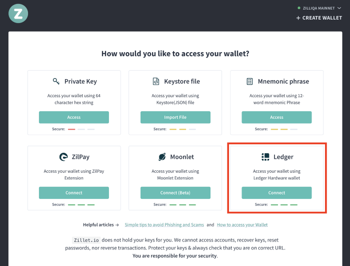 نحوه اتصال ارز زیلیکا Zilliqa در لجر نانو S