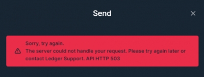 خطای API HTTP 503 در اکانت‌های اتریوم (ETH)