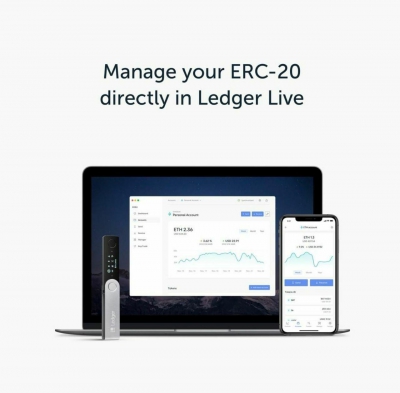 قابلیت مدیریت توکن های ERC-20 در لجر لایو