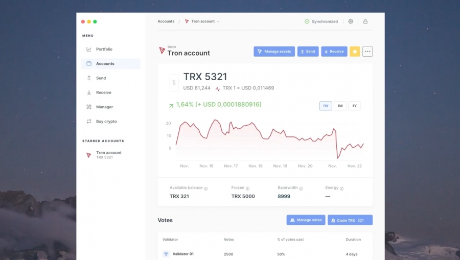 آموزش استیک رمزارز ترون TRX در لجر